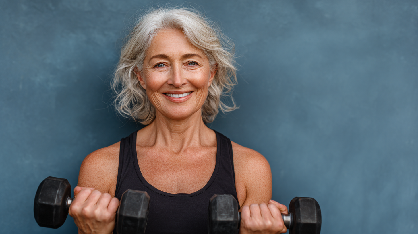 Люди старшого віку виконують вправи на рівновагу